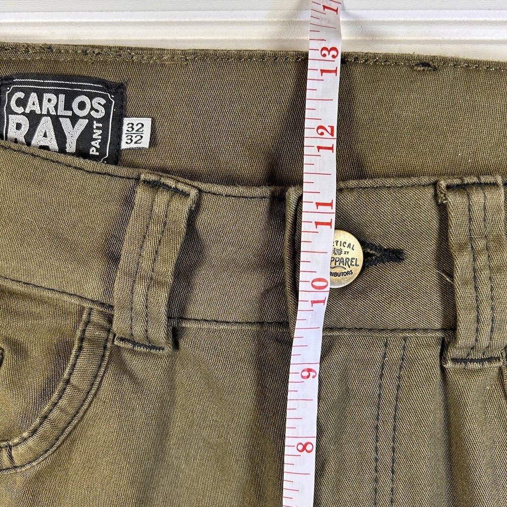 TD Apparel Carlos Ray Tactical Pants Mens 32x32(Fits 34x32) Slim Fit Khaki Olive - Picture 11 of 16